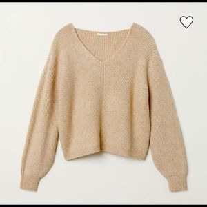 H&M (10-12 yr) tan v-neck sweater